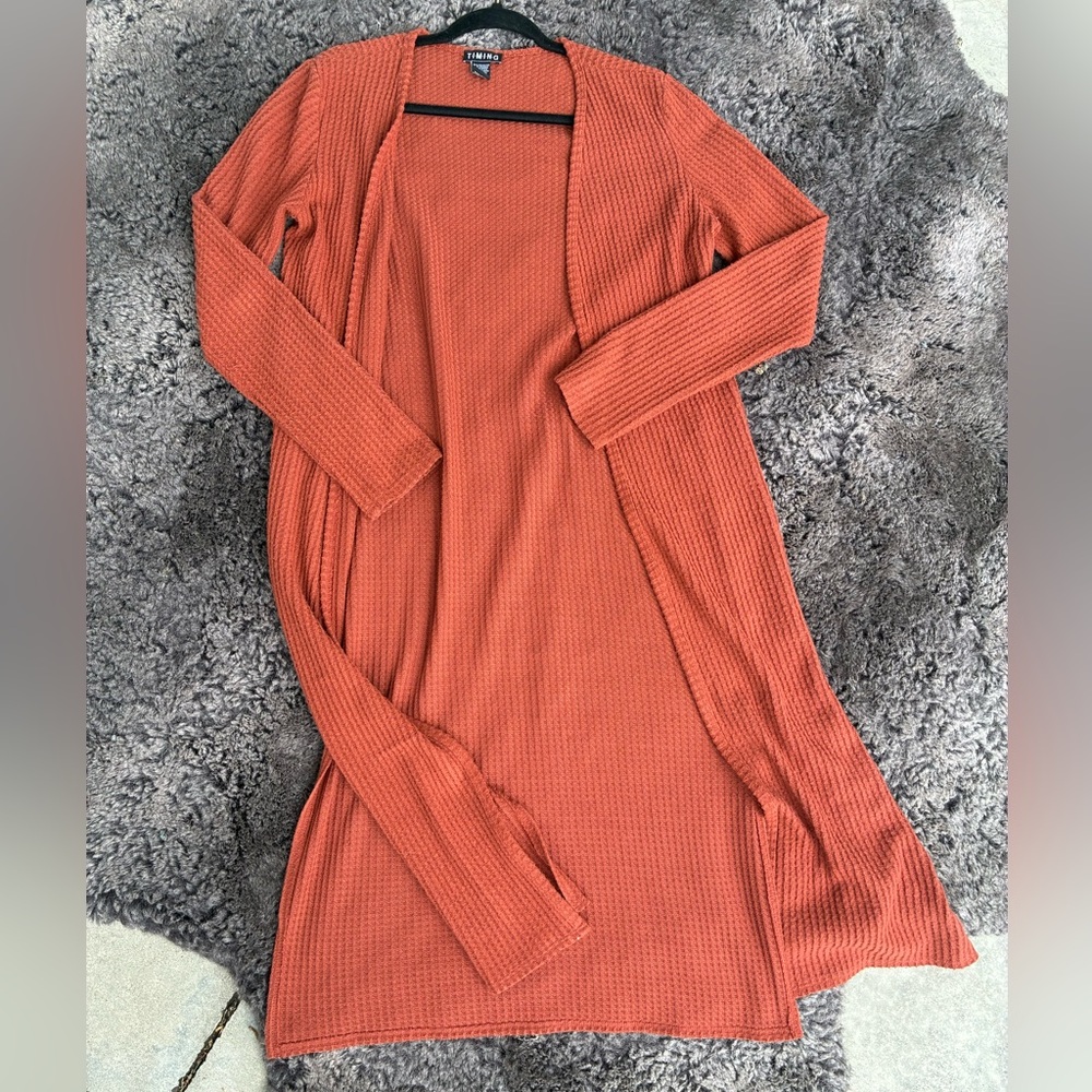 Red Long Cardigan - Picture 2 of 3